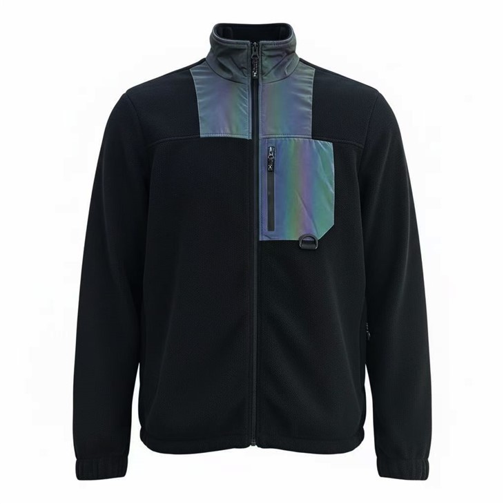 Du Myfyriol Llawn-Jip Fleece Siaced