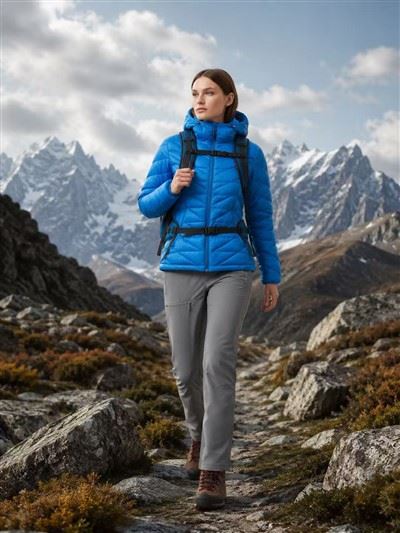 Ultralight Chevron Quilted Goose Down Hooded Jacket price